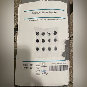 Ambesonne Premium Throw Blanket - Black and White Biology Design